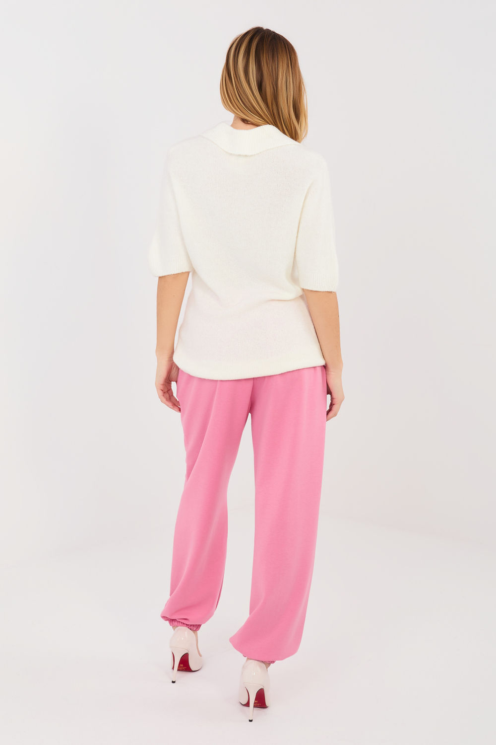 Spodnie Dresowe Model IT-SP-22197.64 Pink - Italy Moda224398 - Różowy - obrazek 3