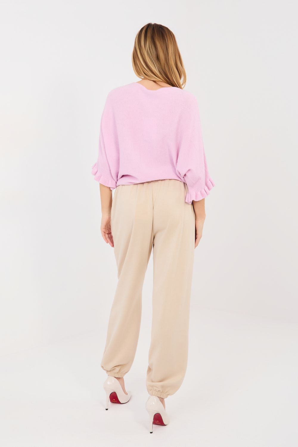 Spodnie Dresowe Model IT-SP-22197.64 Beige - Italy Moda224395 - Beżowy - obrazek 3