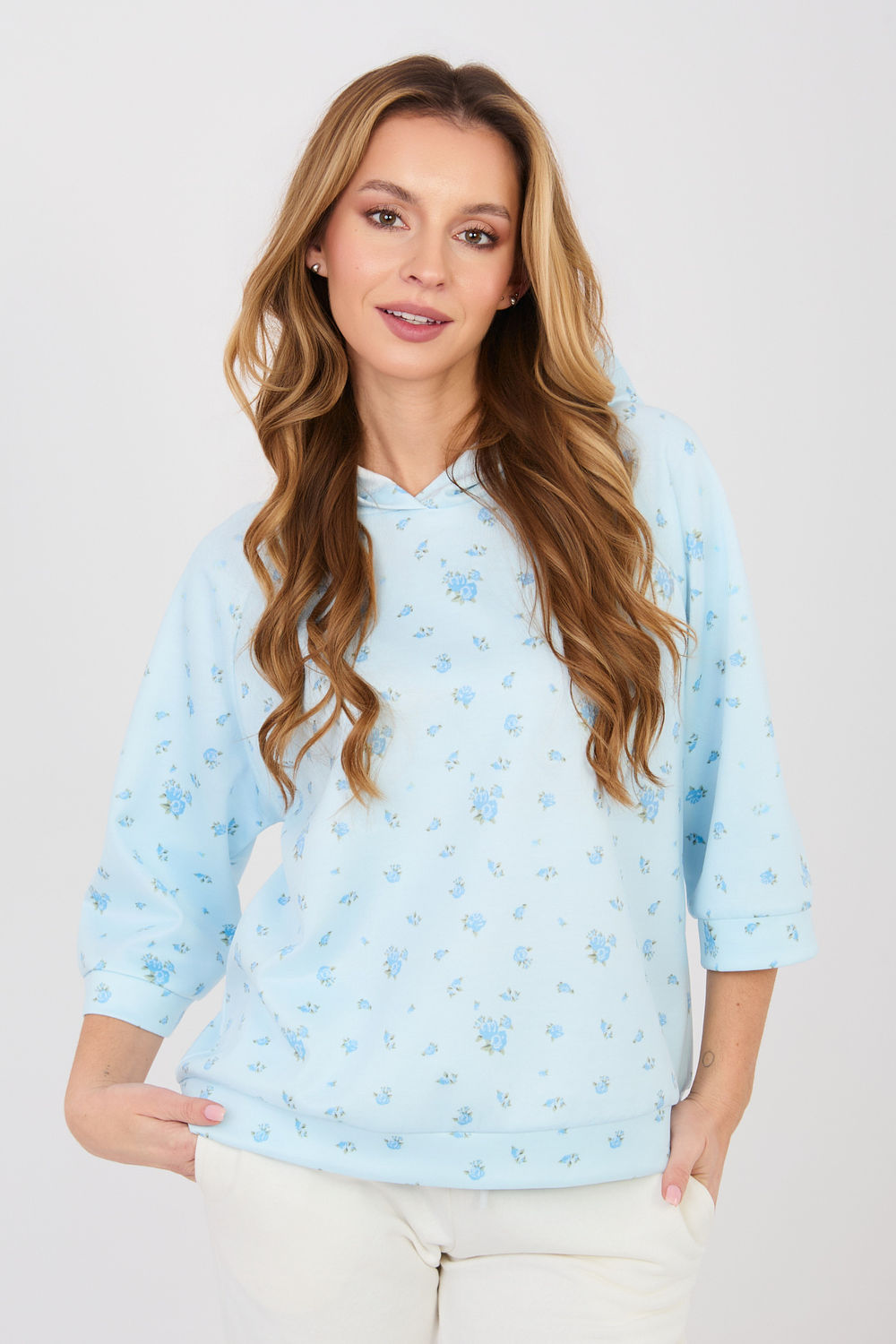 Bluza Damska Model IT-BZ-22278.74 Light Blue - Italy Moda224828 - Niebieski
