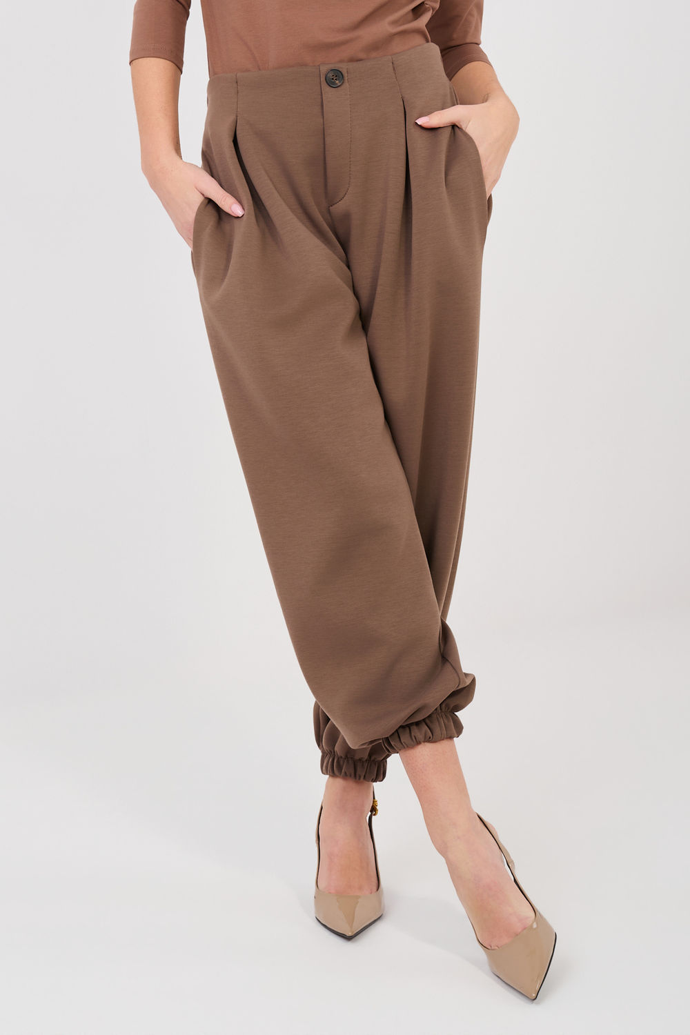Spodnie Dresowe Model IT-SP-9995.16P Brown - Italy Moda224832 - Brązowy