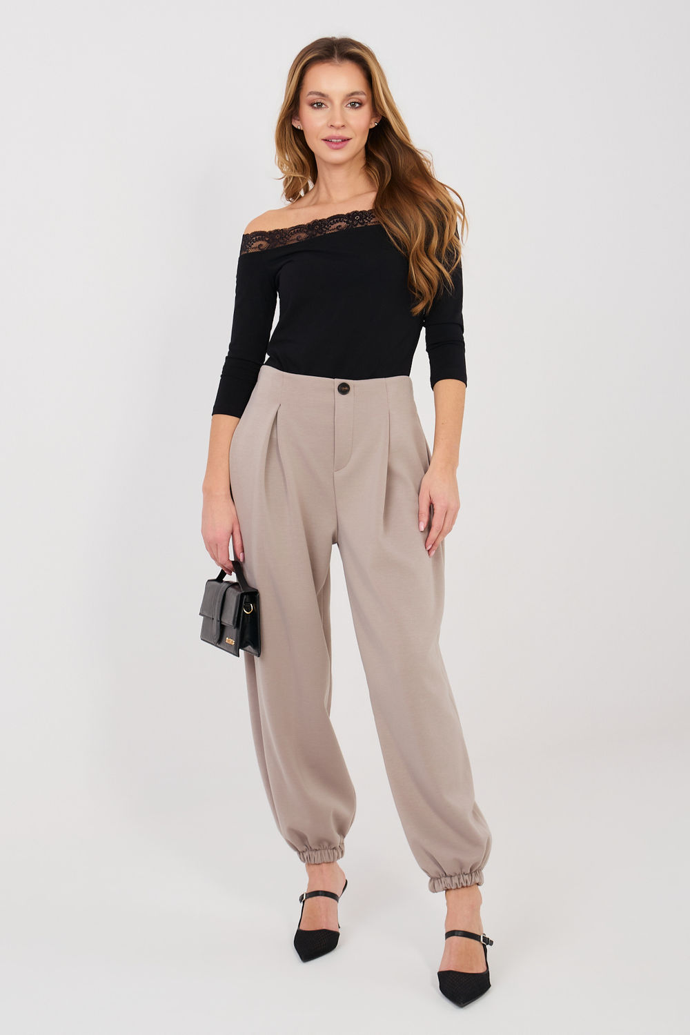 Spodnie Dresowe Model IT-SP-9995.12P Dark Beige - Italy Moda224833 - Beżowy - obrazek 2