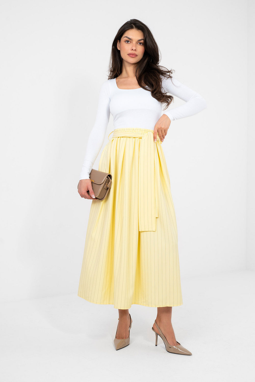 Spódnica Model IT-SD-21081.18 Light Yellow - Italy Moda224834 - Żółty