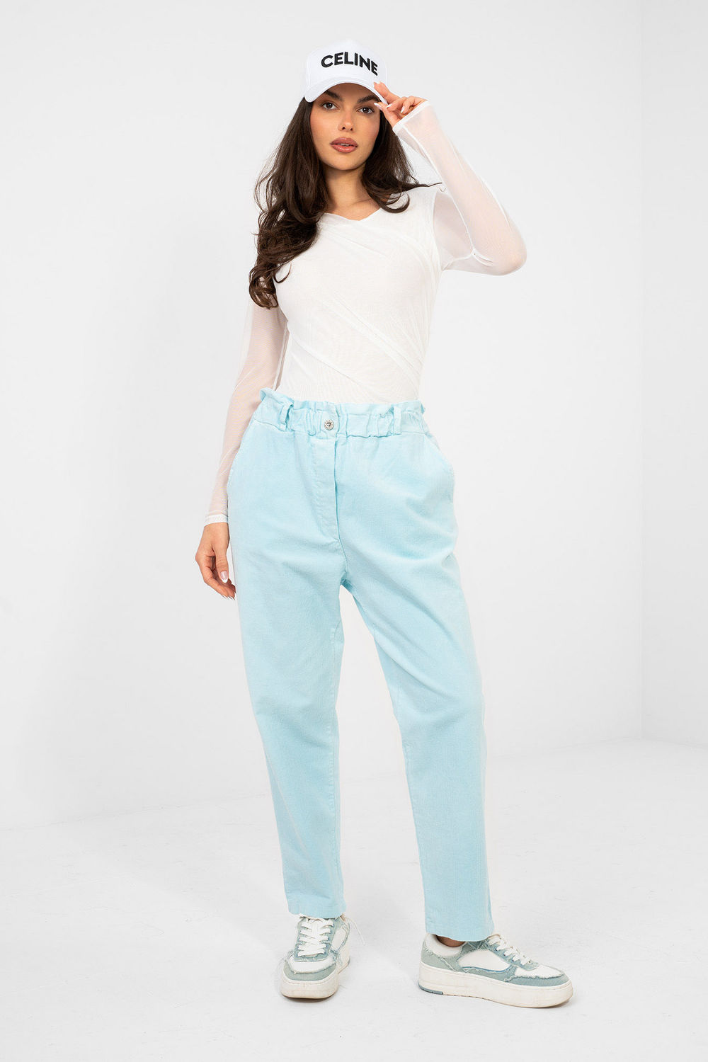 Spodnie Damskie Model MI-SP-2689.47 Light Blue - Italy Moda224842 - Niebieski - obrazek 2