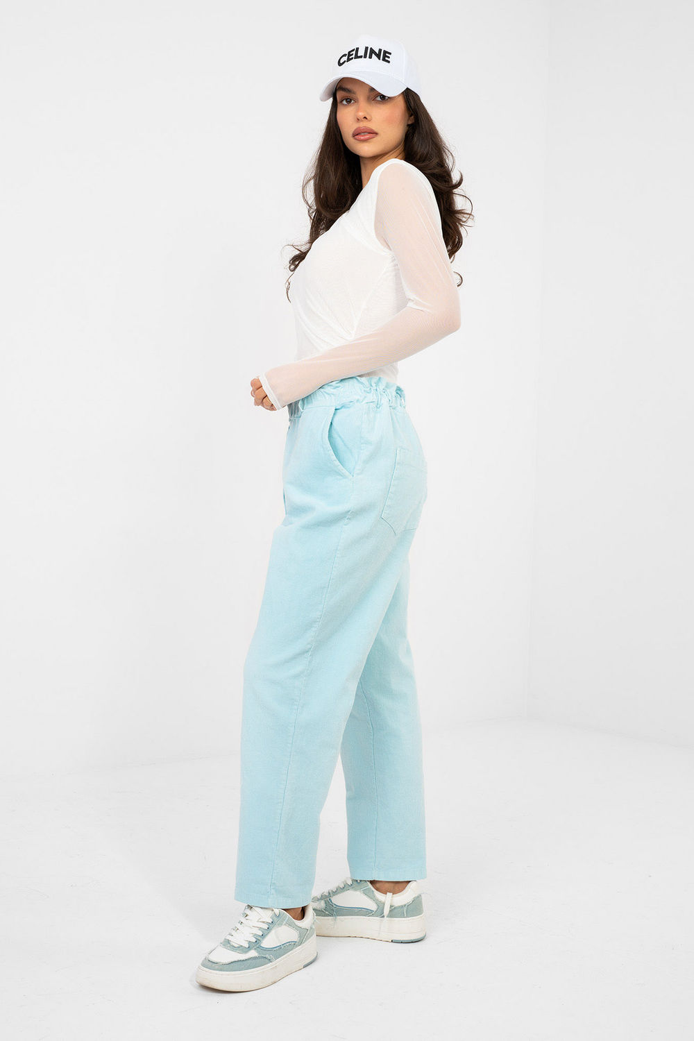 Spodnie Damskie Model MI-SP-2689.47 Light Blue - Italy Moda224842 - Niebieski - obrazek 3