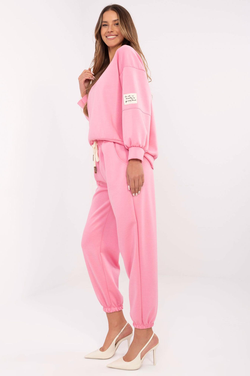 Spodnie Komplet Model MI-KMPL-M5879.86 Pink - Italy Moda224845 - Różowy - obrazek 2