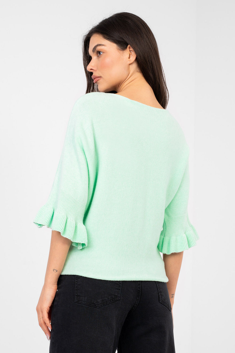Sweter Damski Model IT-SW-99244.65 Mint - Italy Moda224847 - Zielony - obrazek 3