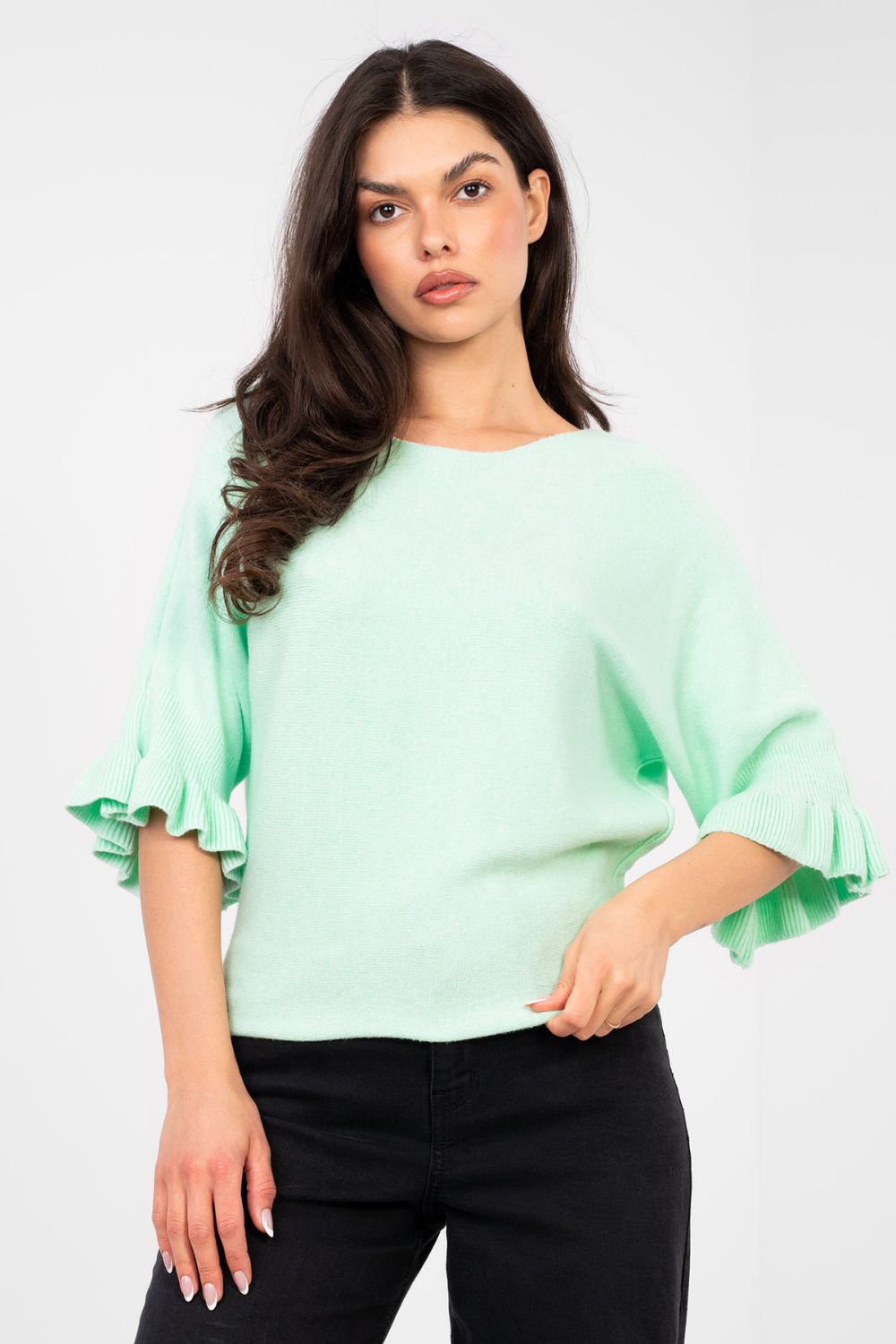 Sweter Damski Model IT-SW-99244.65 Mint - Italy Moda224847 - Zielony - obrazek 4