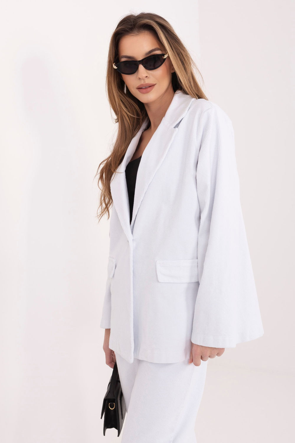 Marynarka Model IT-MA-FL9958.87 White - Rue Paris224990 - Biały - obrazek 2