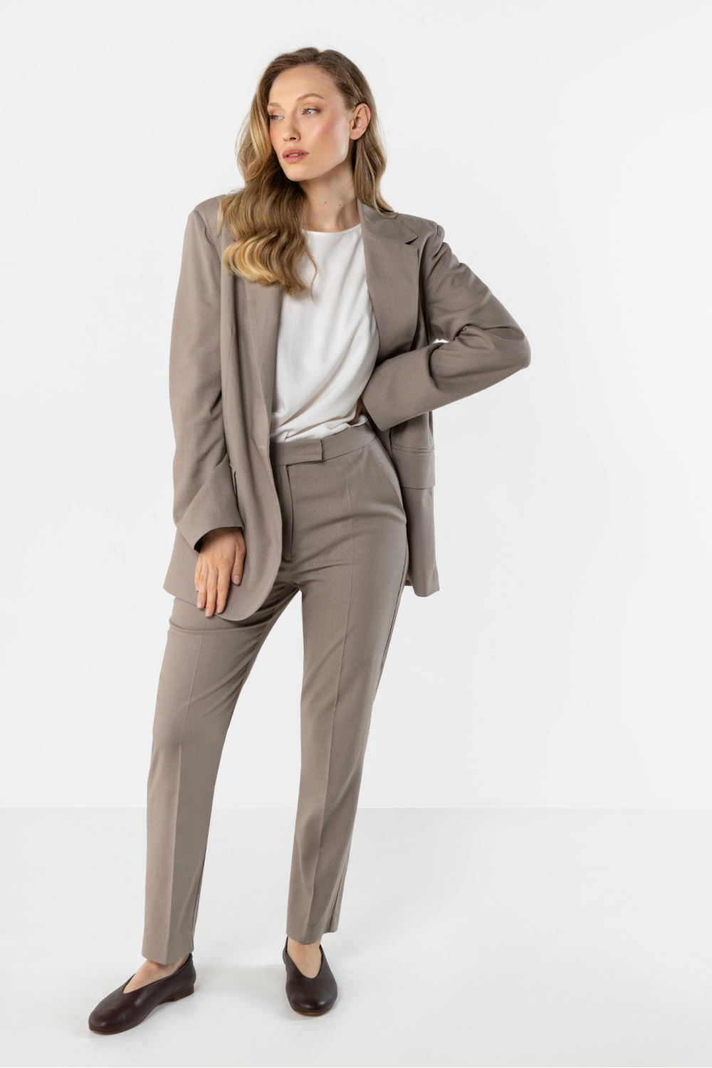 Spodnie Damskie Model A773 Latte - awama225296 - Beżowy - obrazek 4