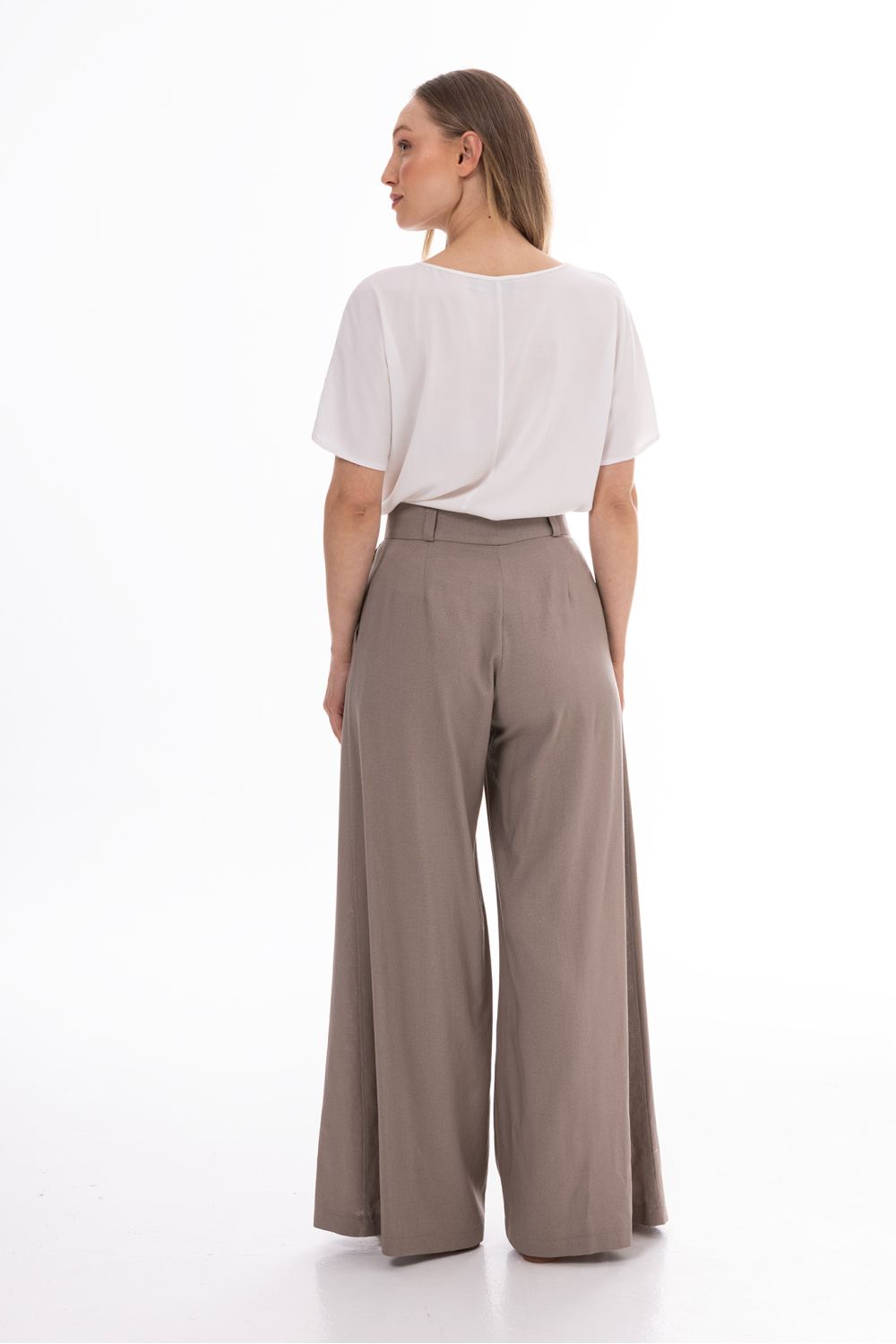 Spodnie Damskie Model A772 Latte - awama225299 - Beżowy - obrazek 3