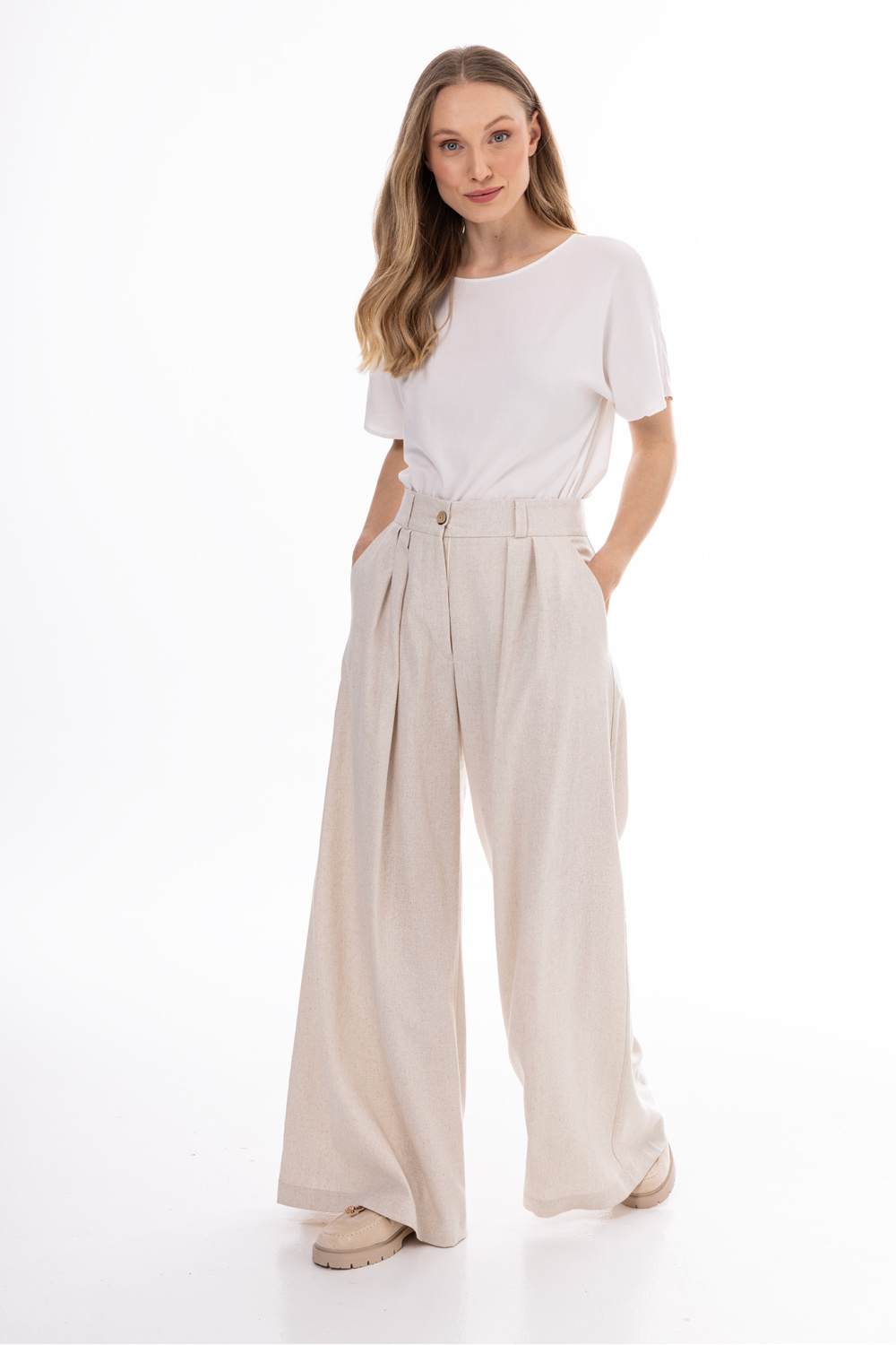 Spodnie Damskie Model A772 Beige - awama225301 - Beżowy