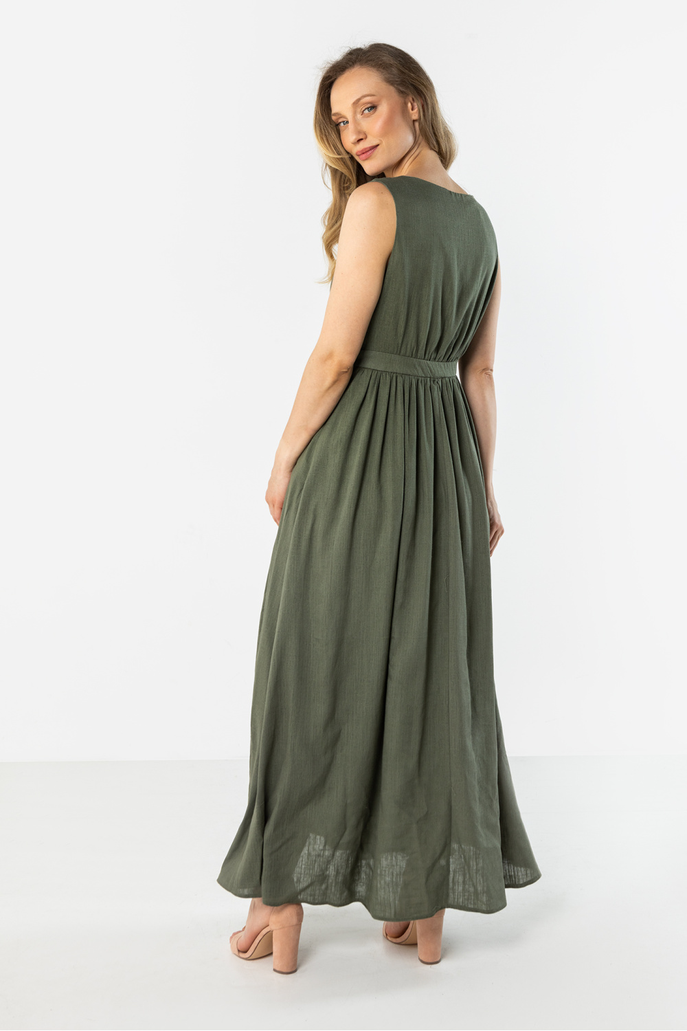 Sukienka Model A771 Khaki - awama225302 - Zielony - obrazek 3