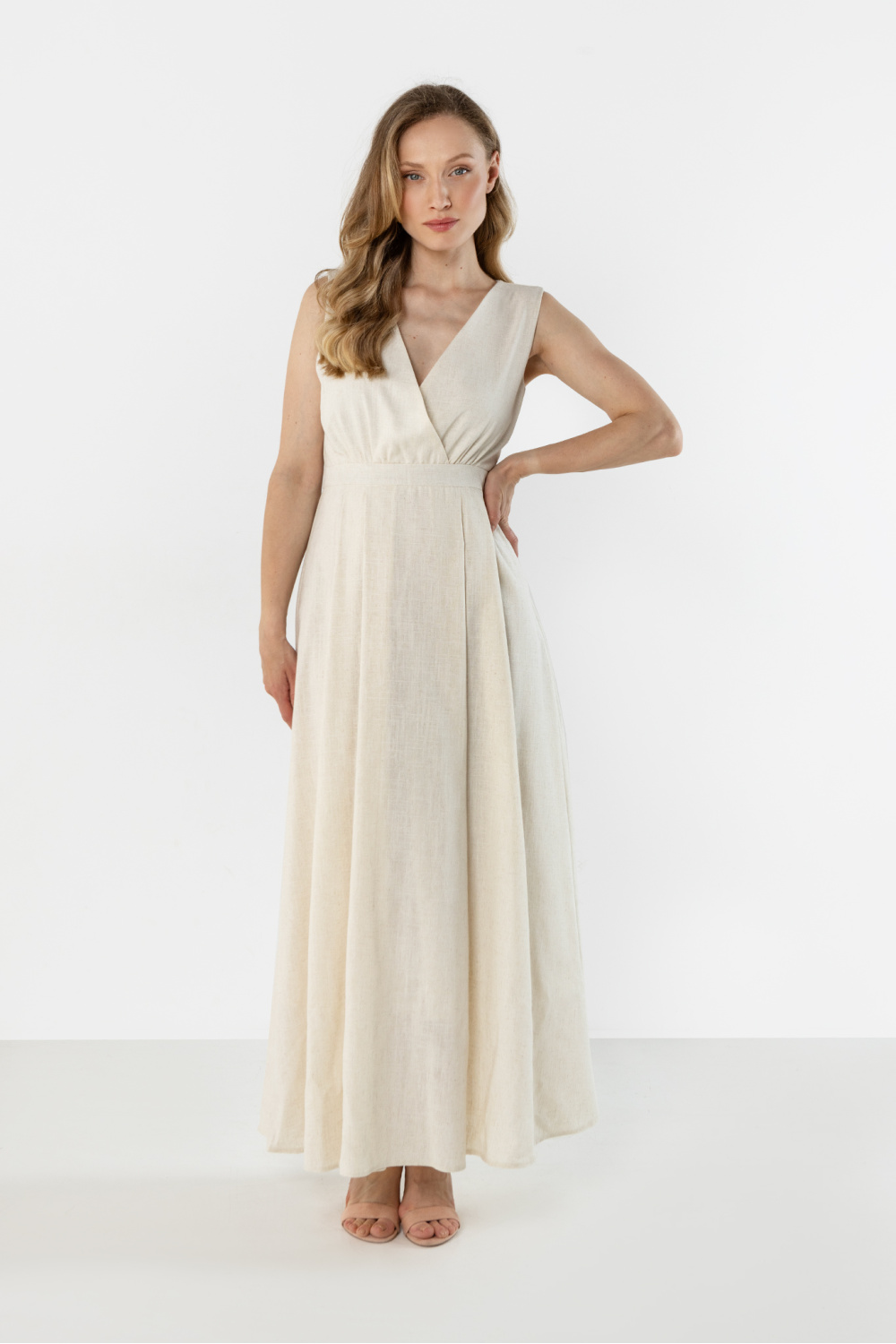 Sukienka Model A771 Beige - awama225305 - Beżowy