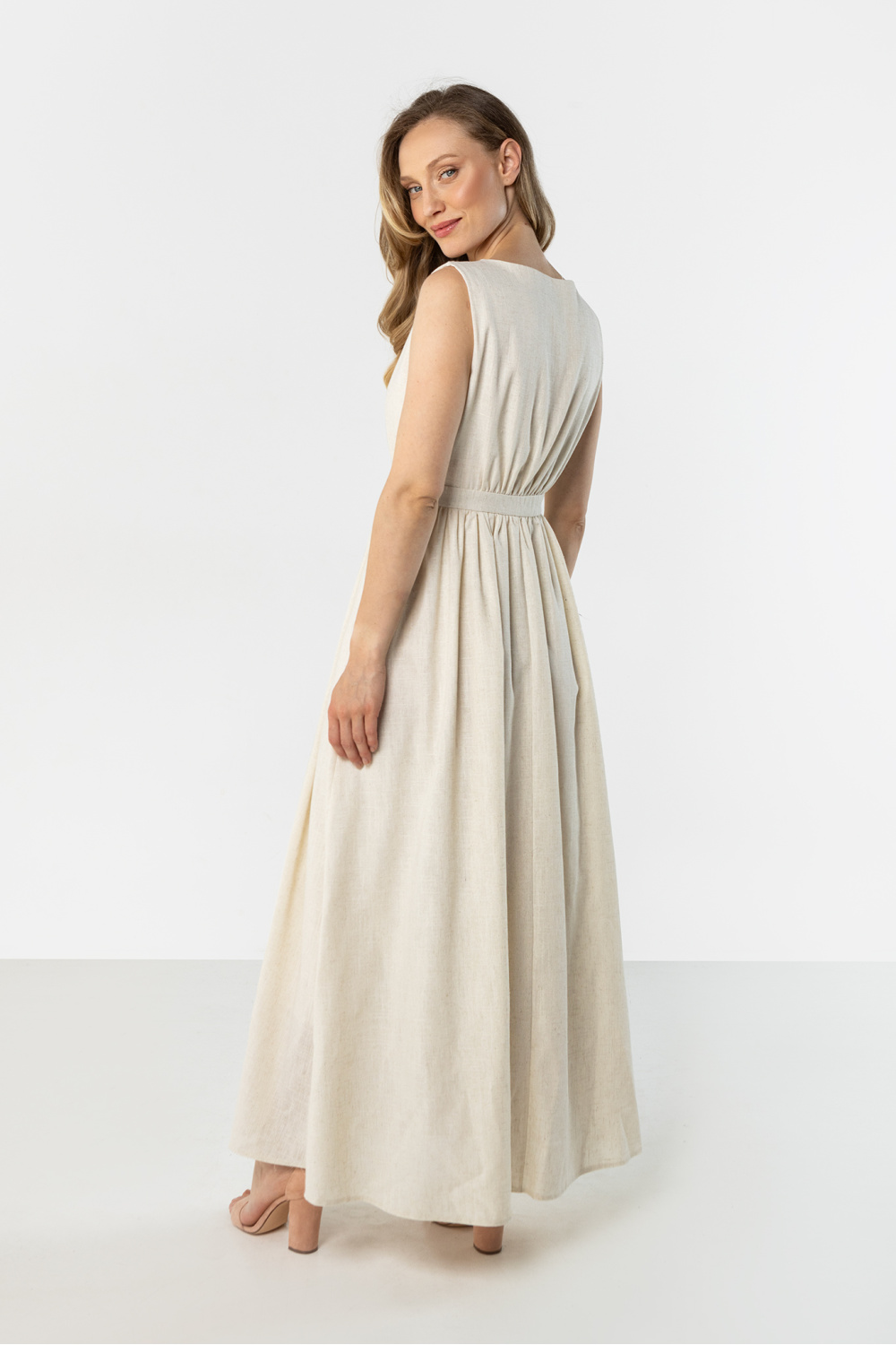 Sukienka Model A771 Beige - awama225305 - Beżowy - obrazek 3