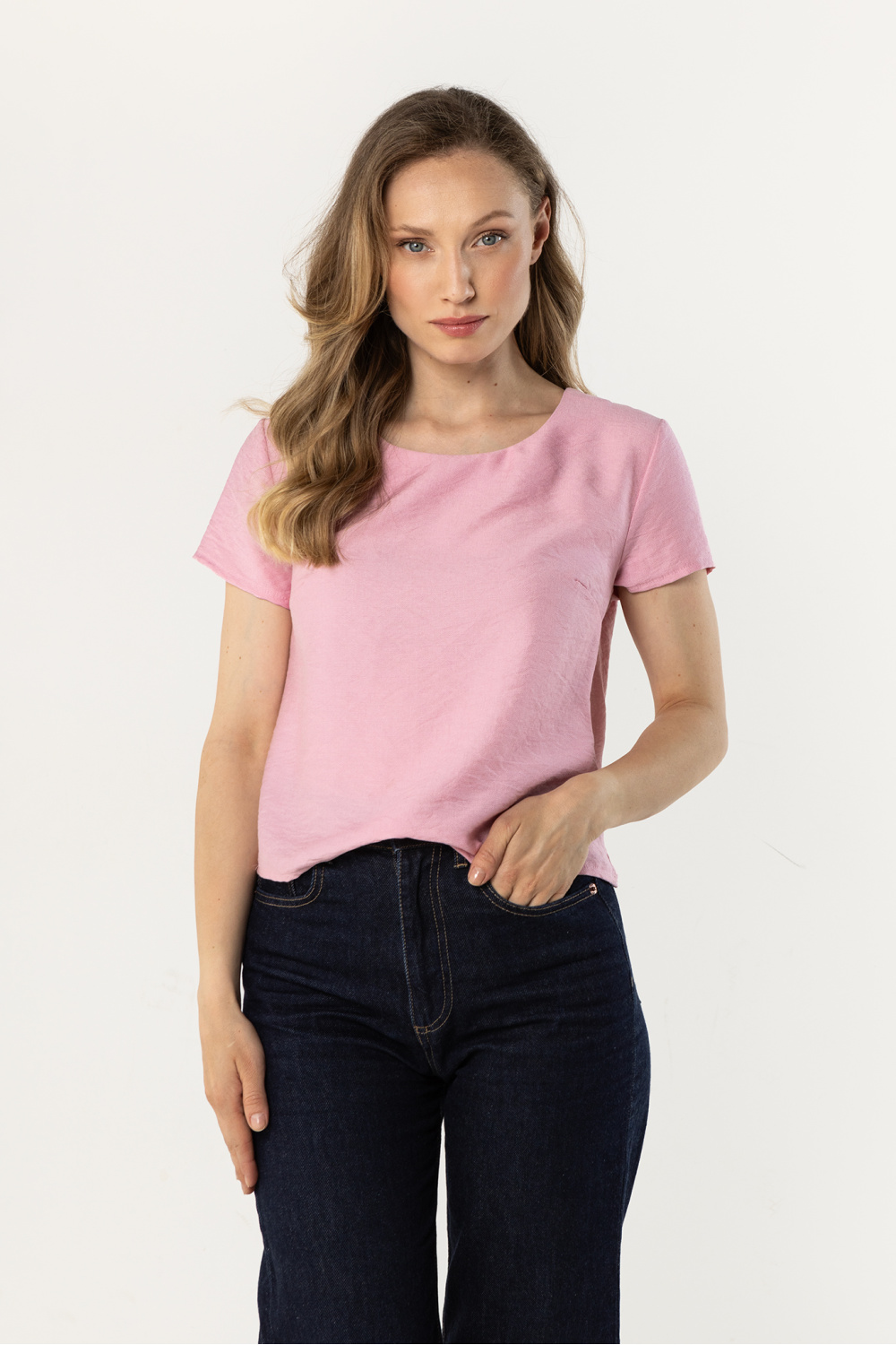 Bluzka Model A762 Pink - awama225336 - Różowy