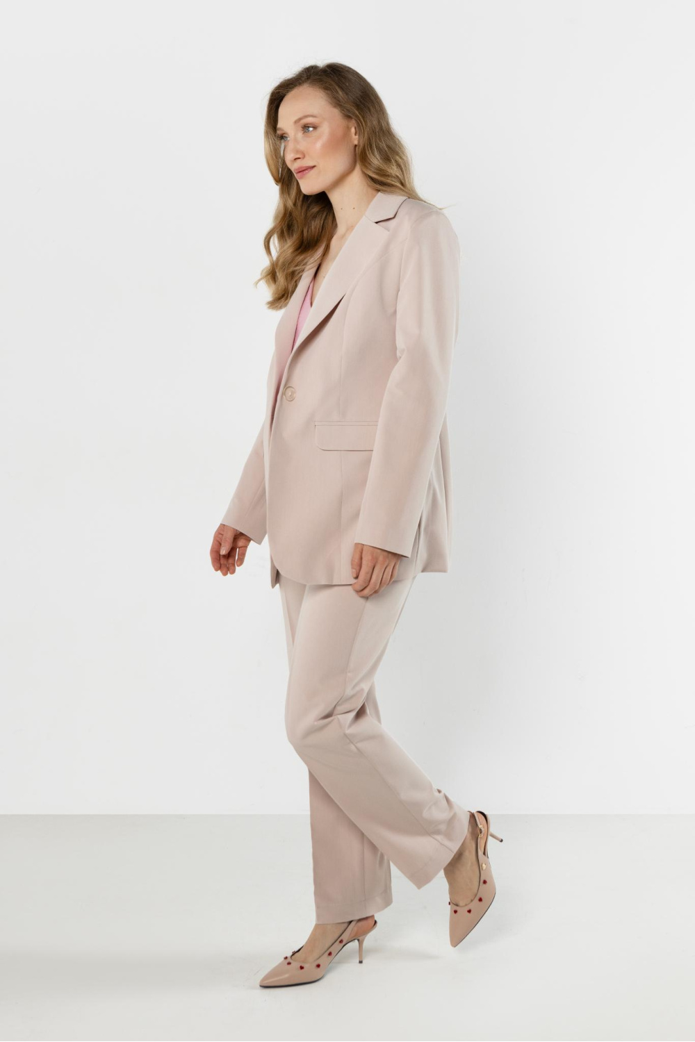 Marynarka Model A767 Beige - awama225343 - Beżowy - obrazek 2