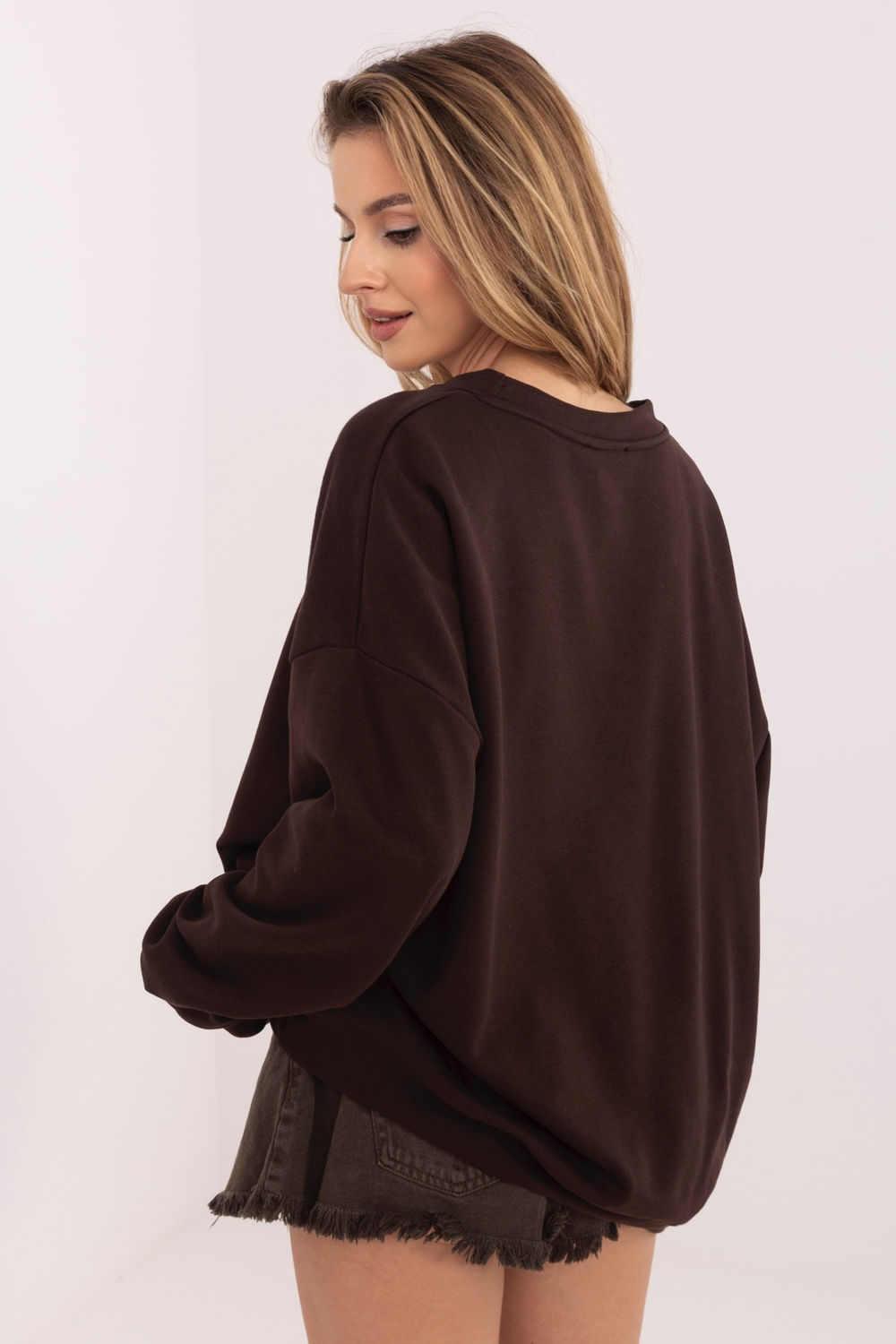 Bluza Damski Model RV-BL-A1182.46 Dark Brown - Relevance225470 - Brązowy - obrazek 3