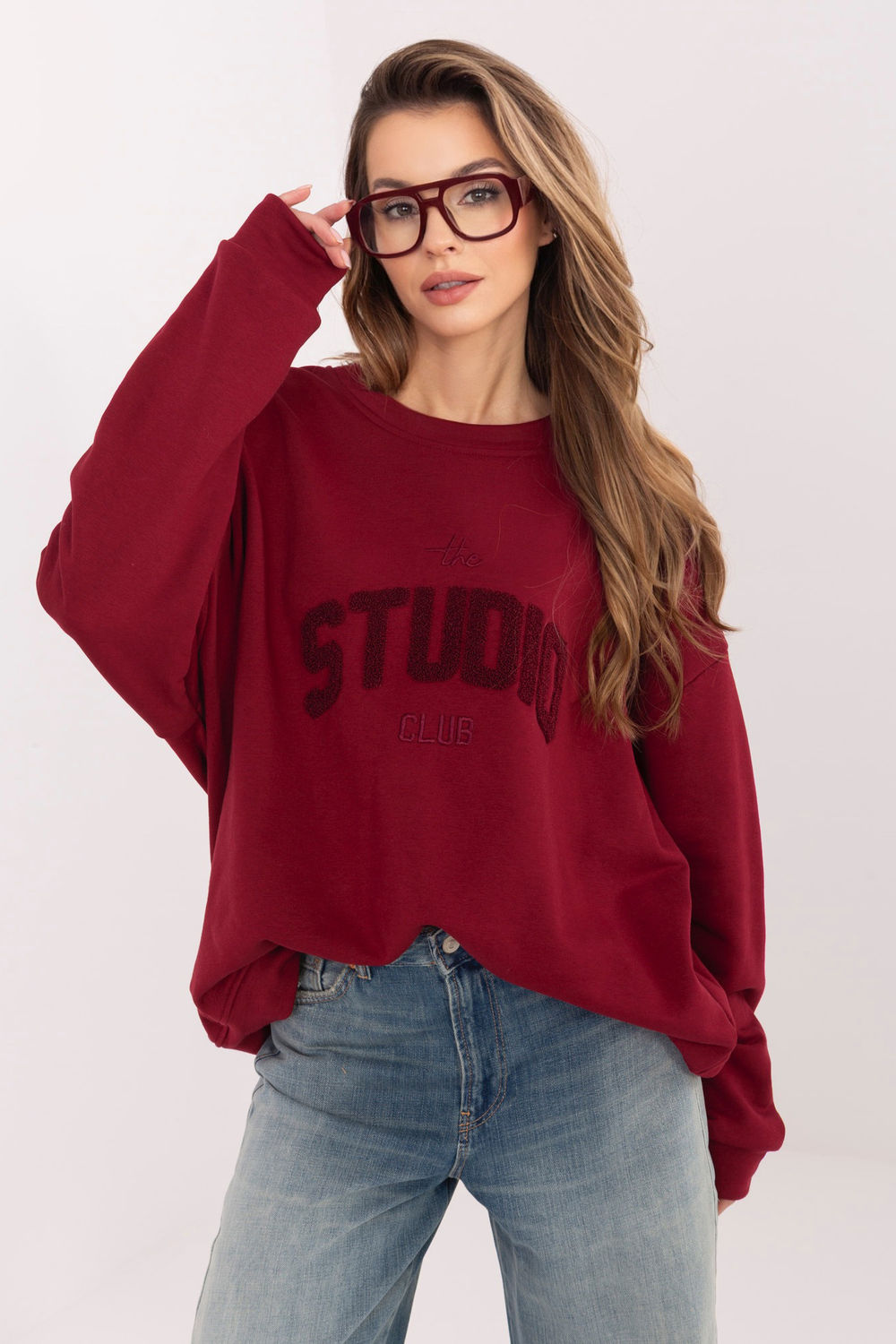 Bluza Damska Model RV-BL-A1182.46 Bordo - Relevance225473 - Czerwony