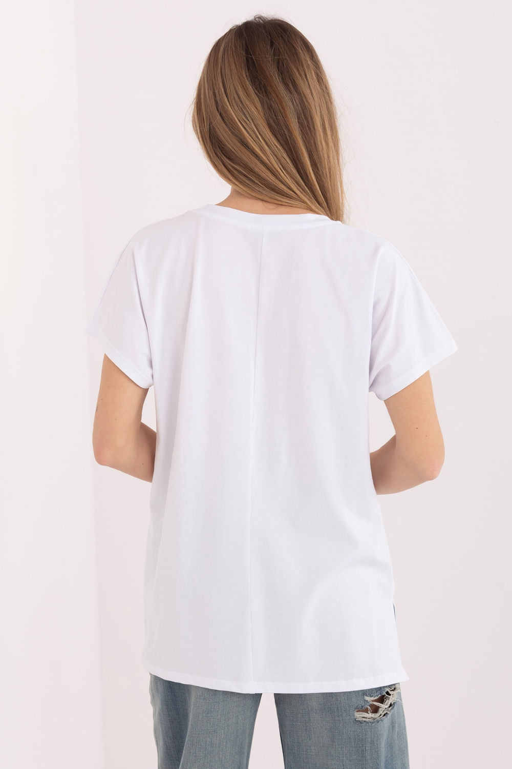 Tshirt Damski Model RV-TS-A1206.84 White/Yellow - Relevance225478 - Żółty - obrazek 3