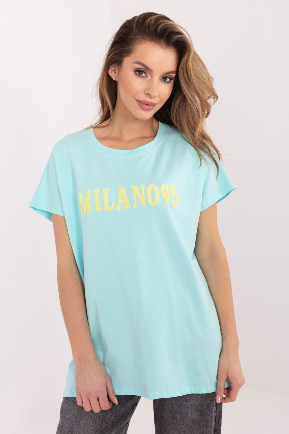 Tshirt Damski Model RV-TS-A1206.84 Mint - Relevance225479 - Zielony