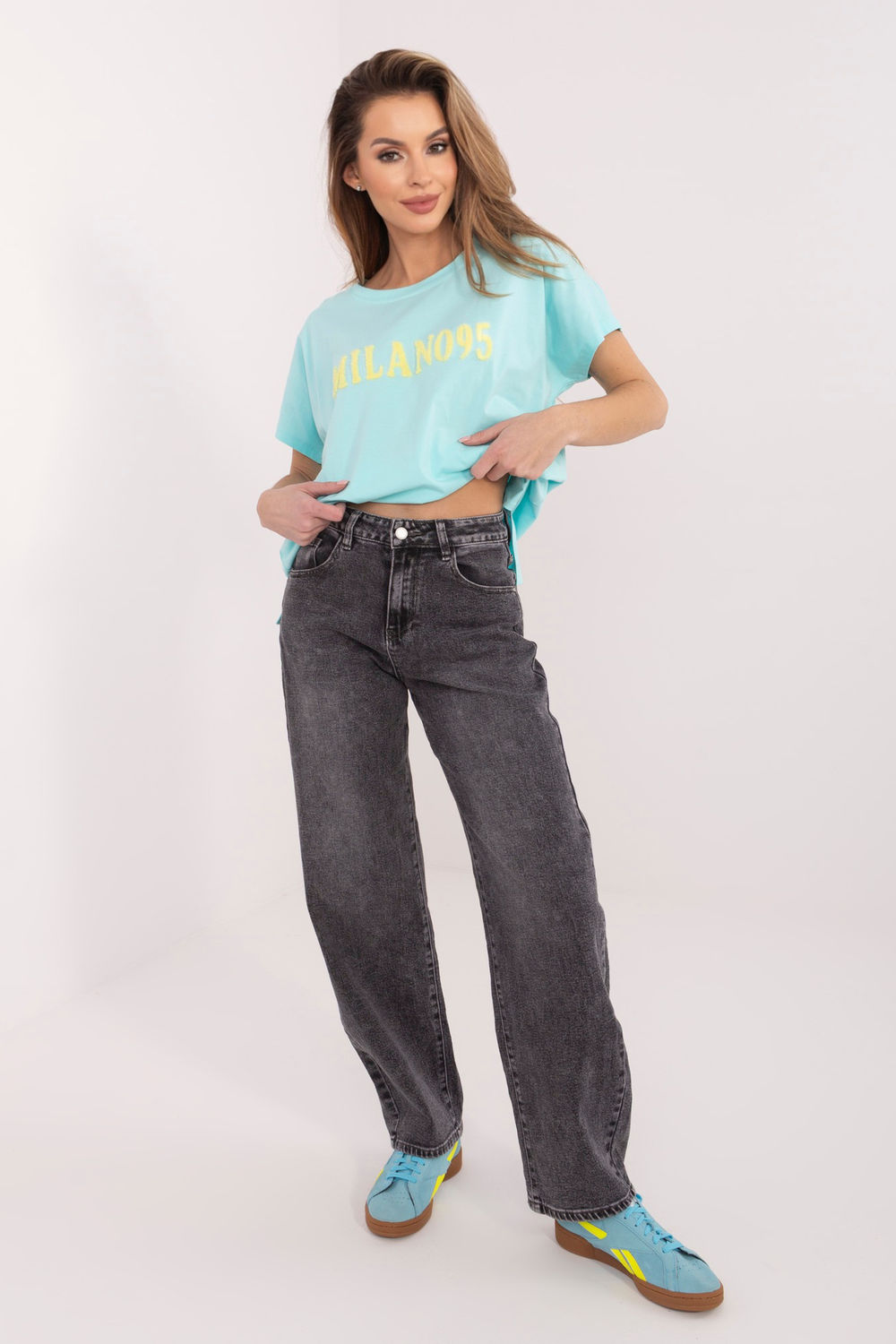 Tshirt Damski Model RV-TS-A1206.84 Mint - Relevance225479 - Zielony - obrazek 2
