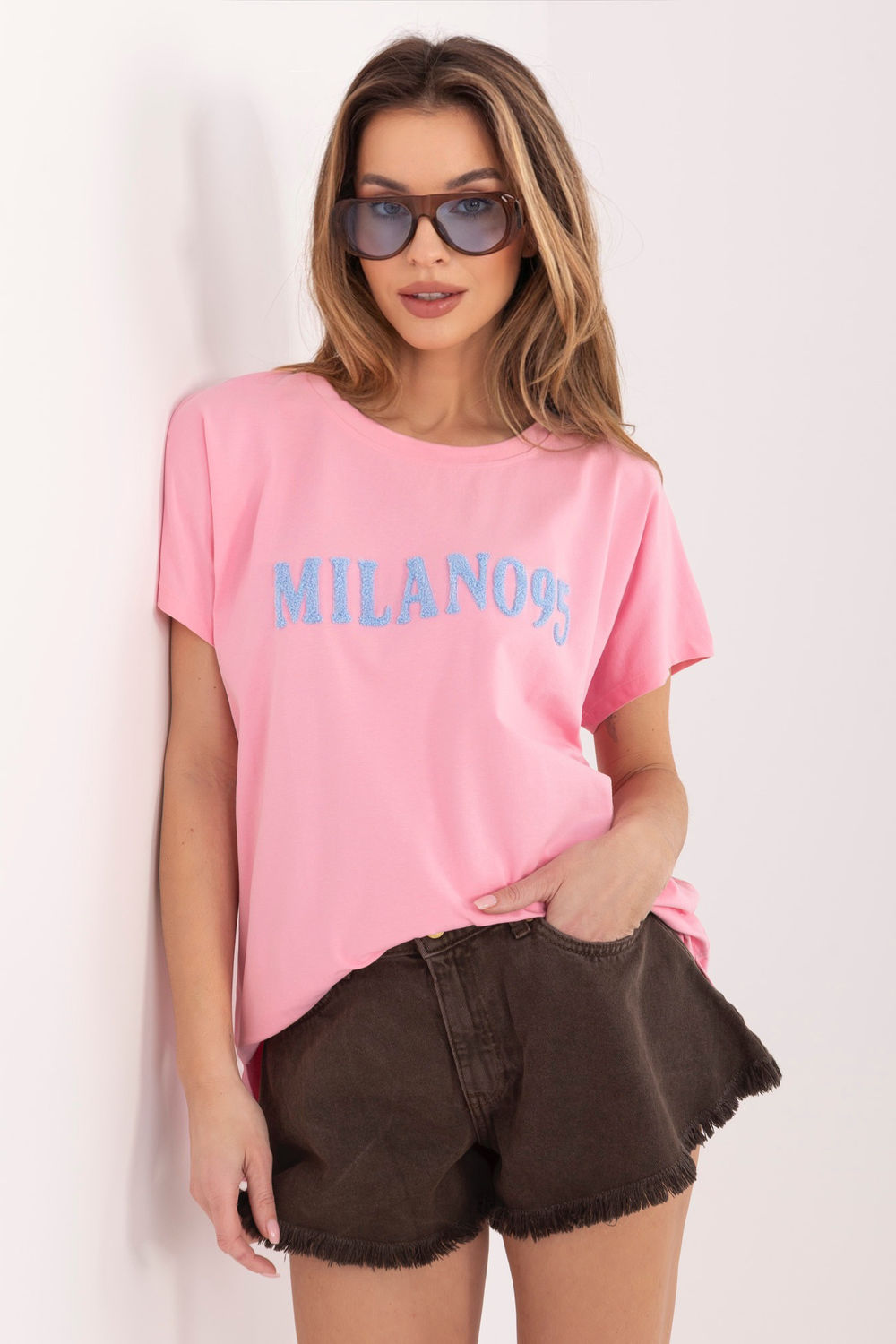 Tshirt Damski Model RV-TS-A1206.84 Light Pink - Relevance225480 - Różowy