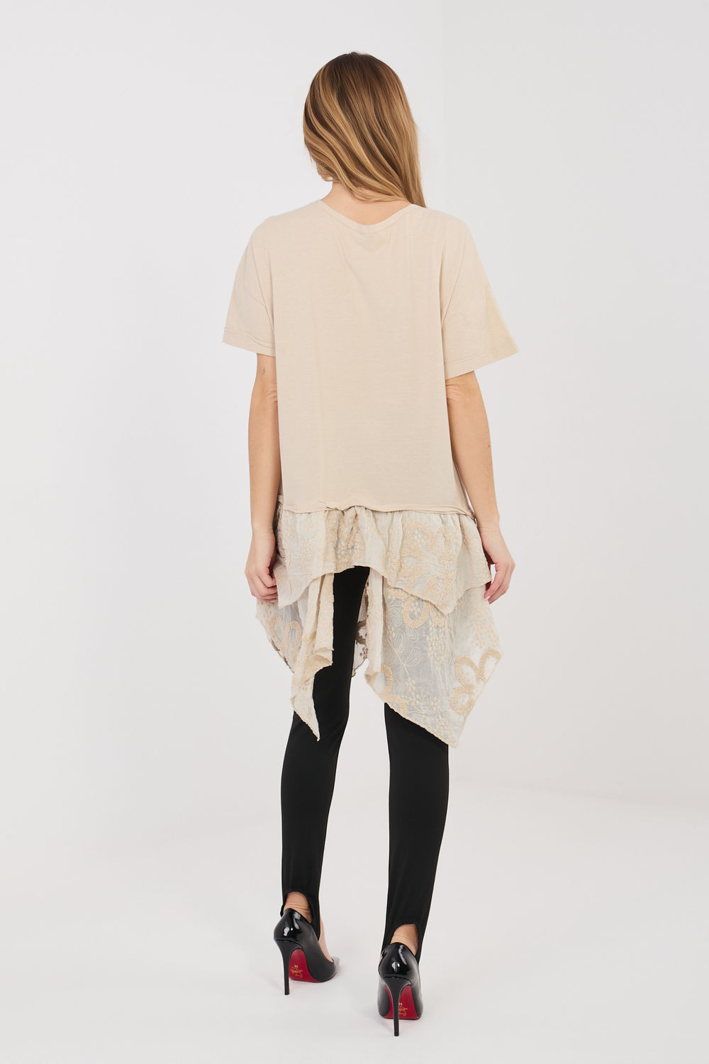 Bluzka Model IT-SK-81869.54 Beige - Italy Moda225487 - Beżowy - obrazek 3