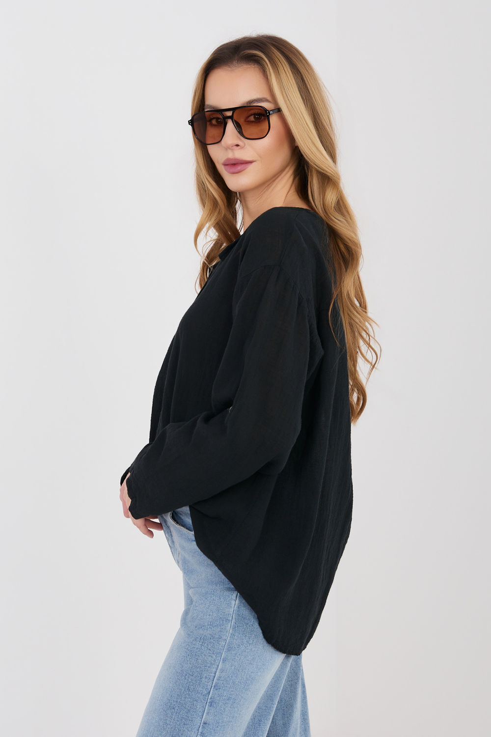 Bluzka Model IT-BZ-3130.21 Black - Italy Moda225506 - Czarny - obrazek 4