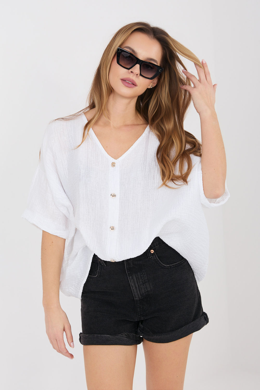 Koszula Damska Model IT-BZ-81891.49 White - Italy Moda225512 - Biały
