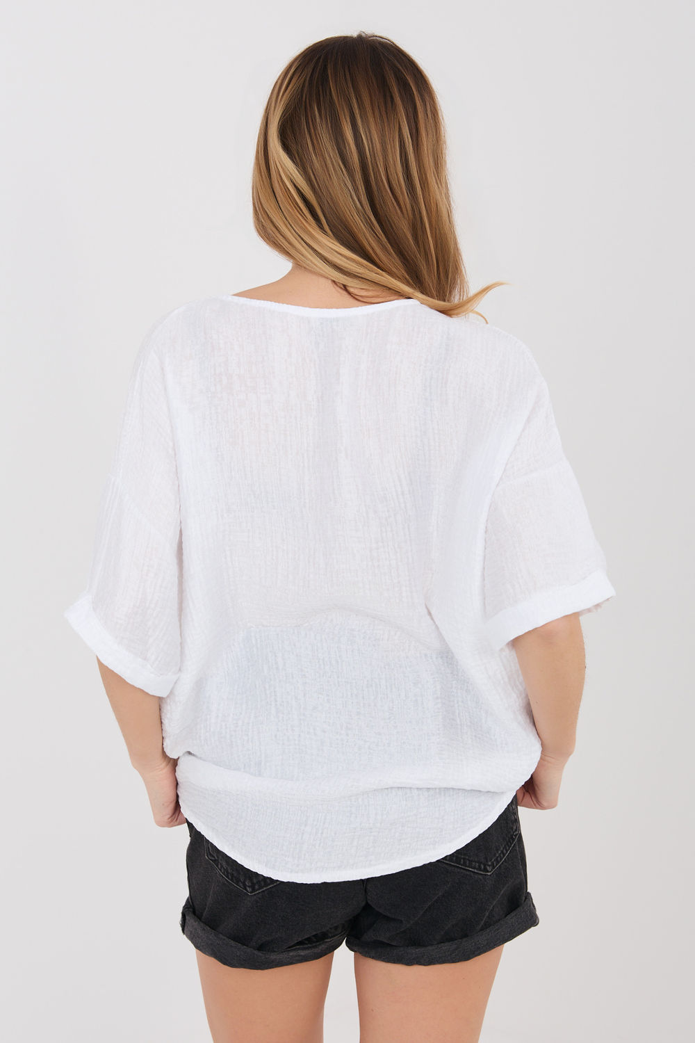 Koszula Damska Model IT-BZ-81891.49 White - Italy Moda225512 - Biały - obrazek 3