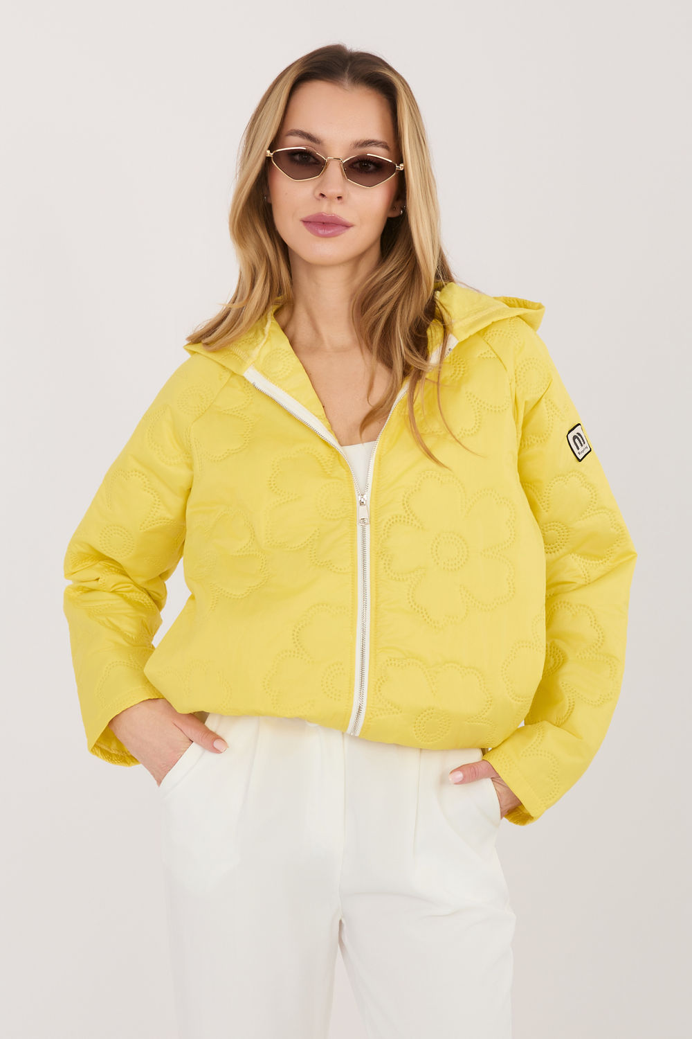 Kurtka Damska Model IT-KR-FL10126.00 Yellow - Rue Paris225535 - Żółty