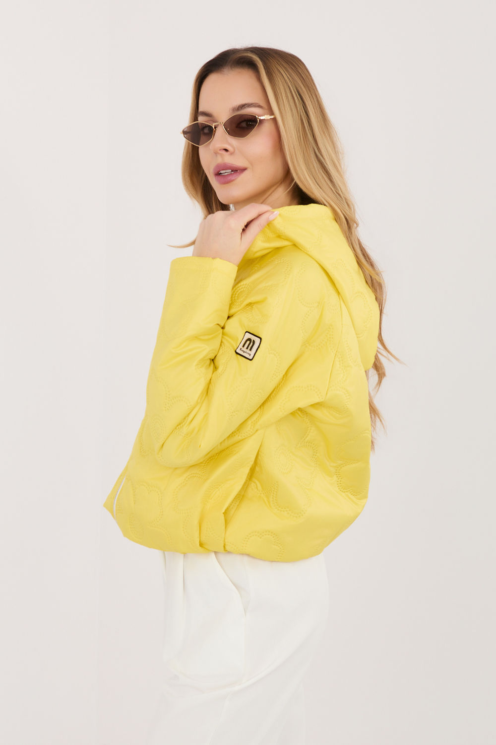 Kurtka Damska Model IT-KR-FL10126.00 Yellow - Rue Paris225535 - Żółty - obrazek 2