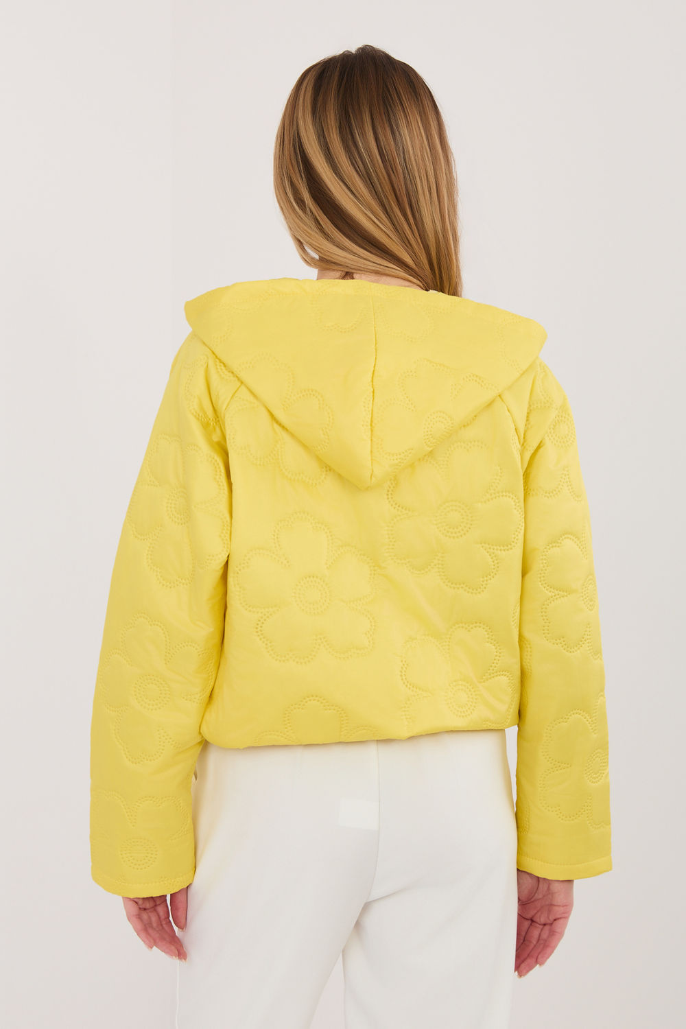 Kurtka Damska Model IT-KR-FL10126.00 Yellow - Rue Paris225535 - Żółty - obrazek 3