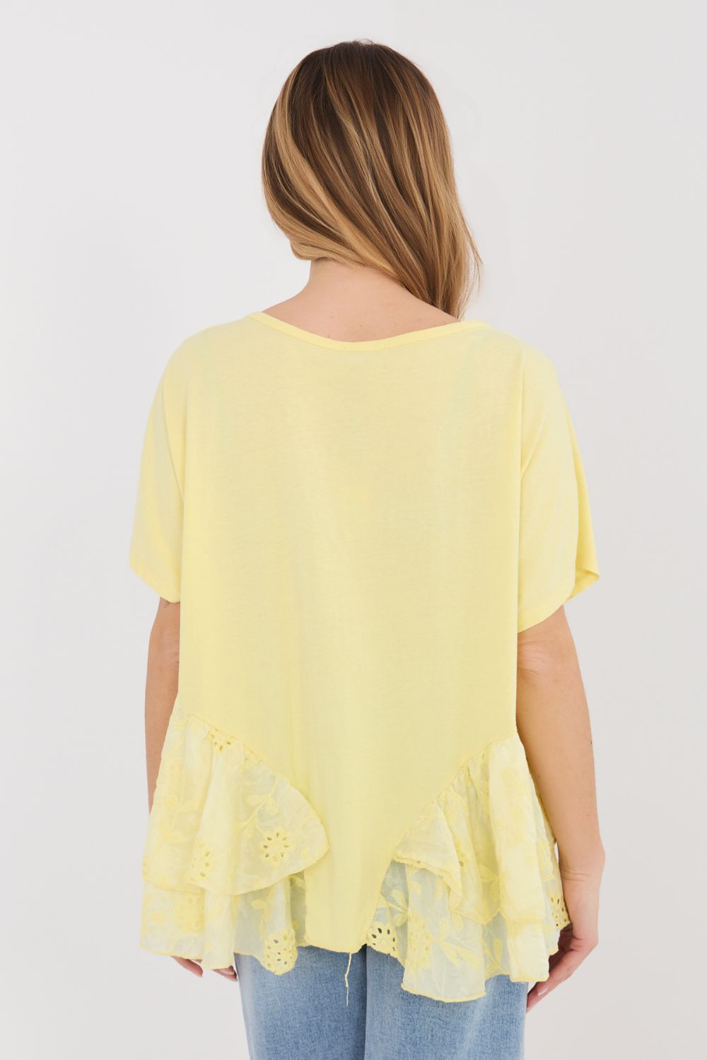 Bluzka Model IT-BZ-81870.18 Light Yellow - Italy Moda225499 - Żółty - obrazek 4
