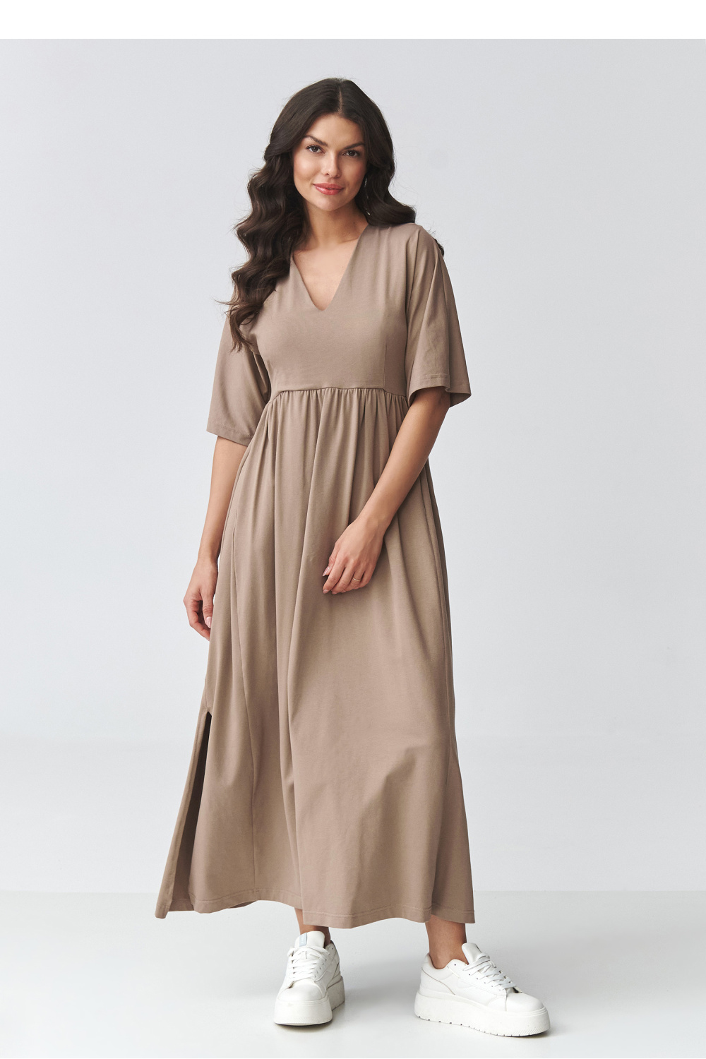 Sukienka Model M933 Mocca - Makadamia225633 - Brązowy - obrazek 2