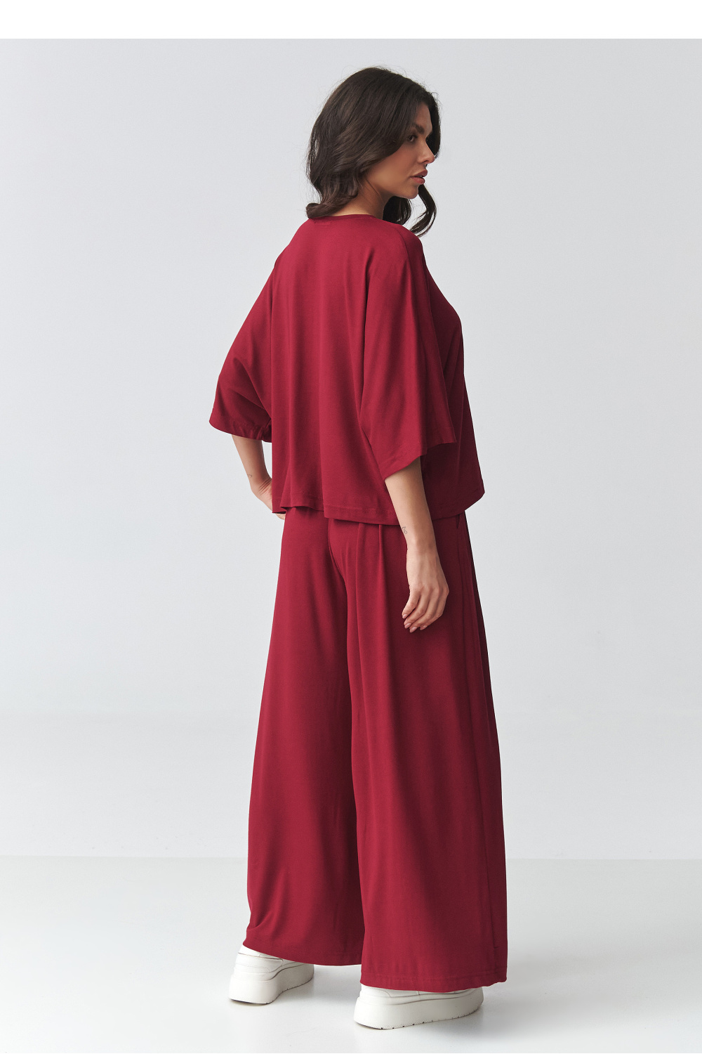 Spodnie Komplet Model M926 Bordo - Makadamia225657 - Czerwony - obrazek 3