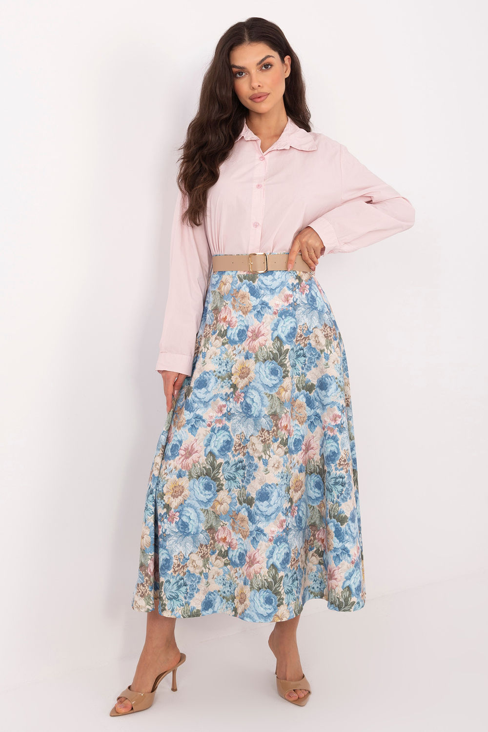 Spódnica Model IT-SD-FL9850-1.28 Light Blue - Rue Paris225835 - Niebieski