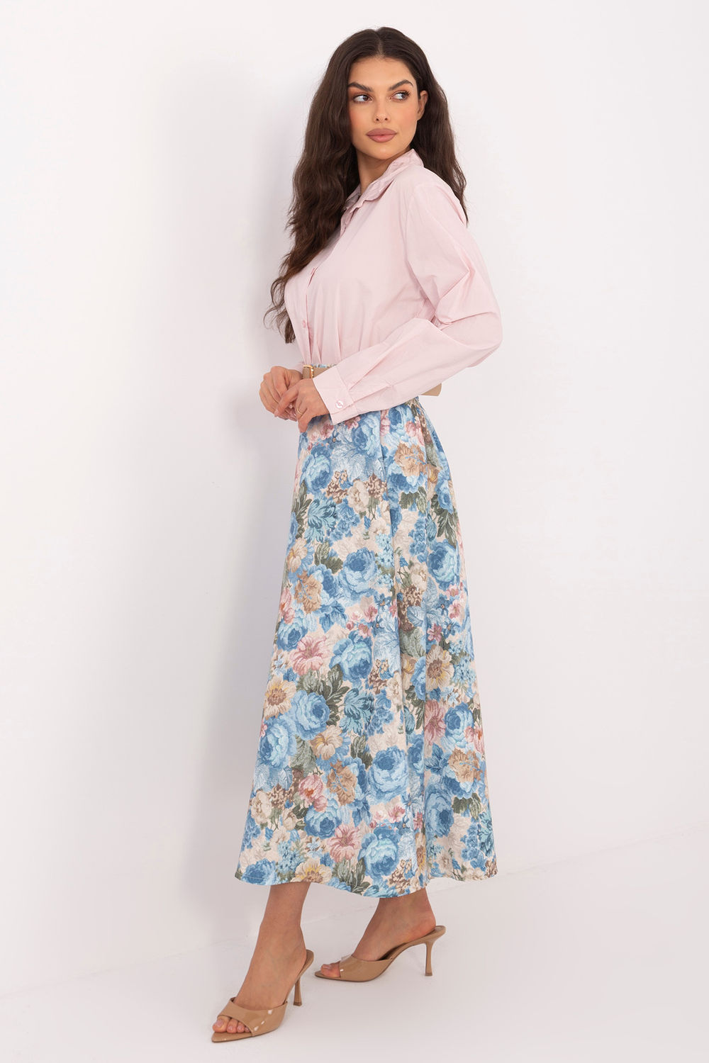 Spódnica Model IT-SD-FL9850-1.28 Light Blue - Rue Paris225835 - Niebieski - obrazek 2