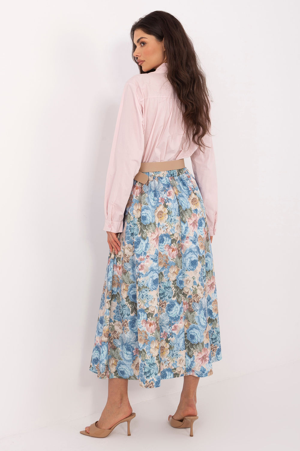 Spódnica Model IT-SD-FL9850-1.28 Light Blue - Rue Paris225835 - Niebieski - obrazek 3