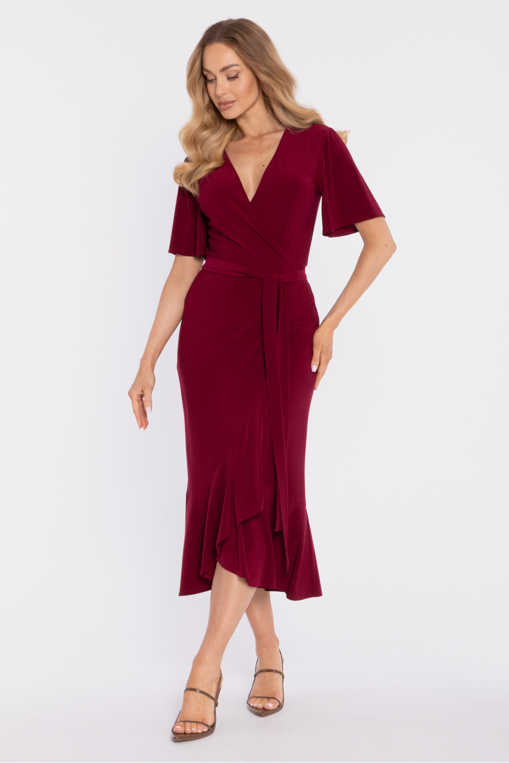 Sukienka Model MOE912 Bordo - Moe225905 - Czerwony