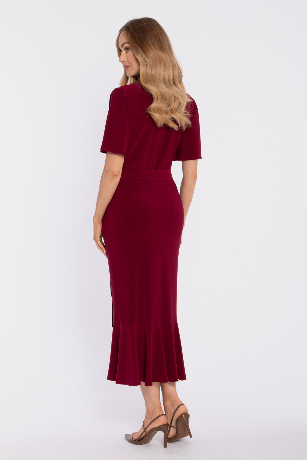 Sukienka Model MOE912 Bordo - Moe225905 - Czerwony - obrazek 3