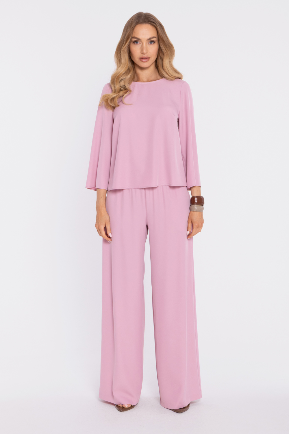 Bluzka Model MOE905 Powder Pink - Moe225927 - Różowy - obrazek 2