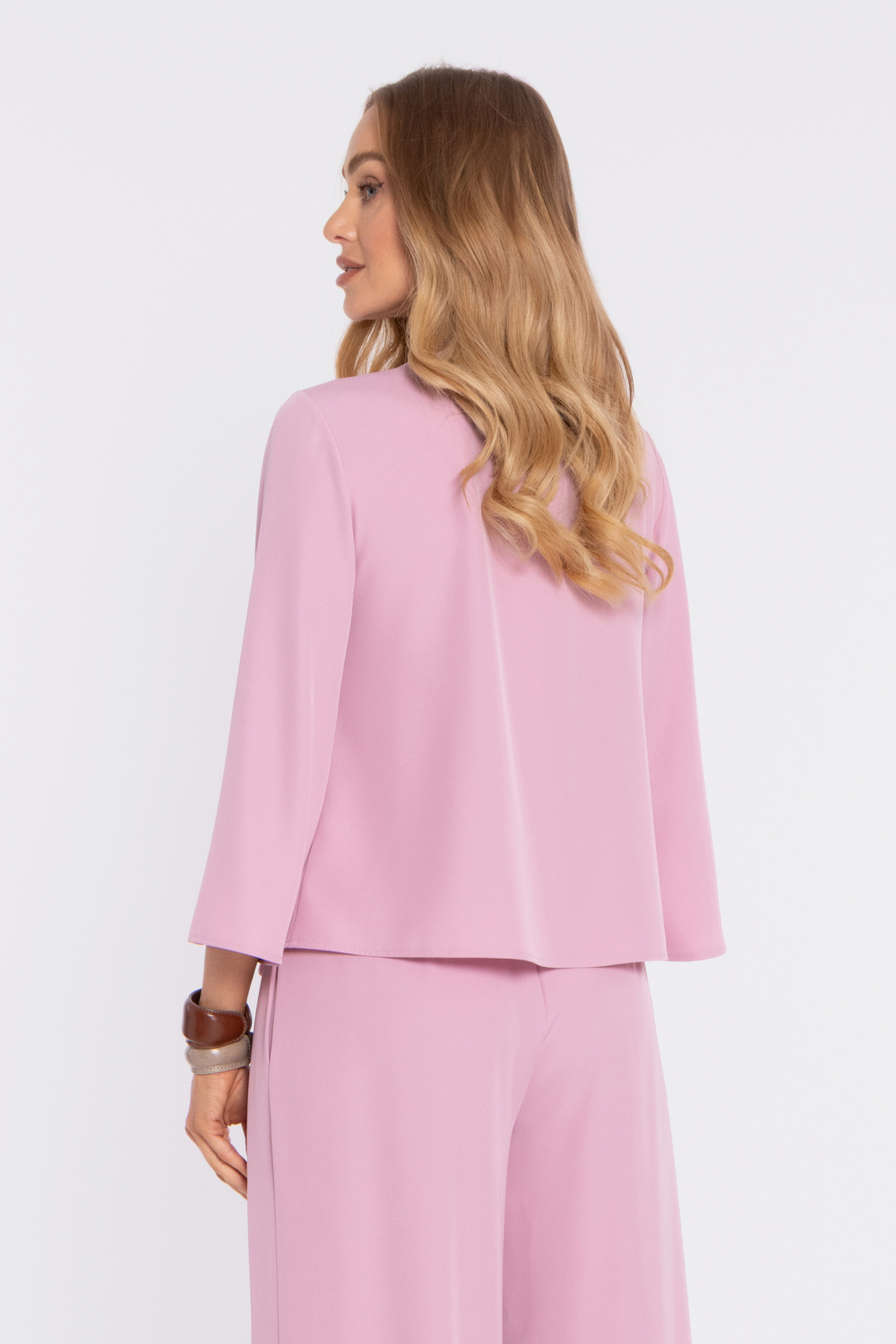 Bluzka Model MOE905 Powder Pink - Moe225927 - Różowy - obrazek 3