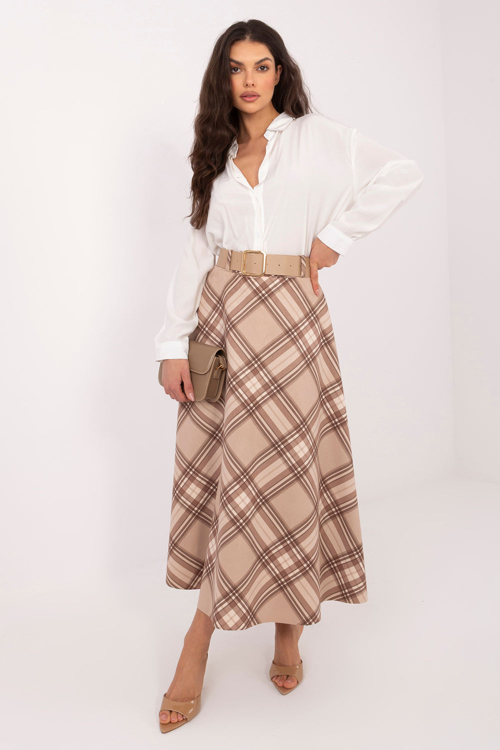 Spódnica Model IT-SD-23296.84 Beige - Italy Moda226008 - Beżowy
