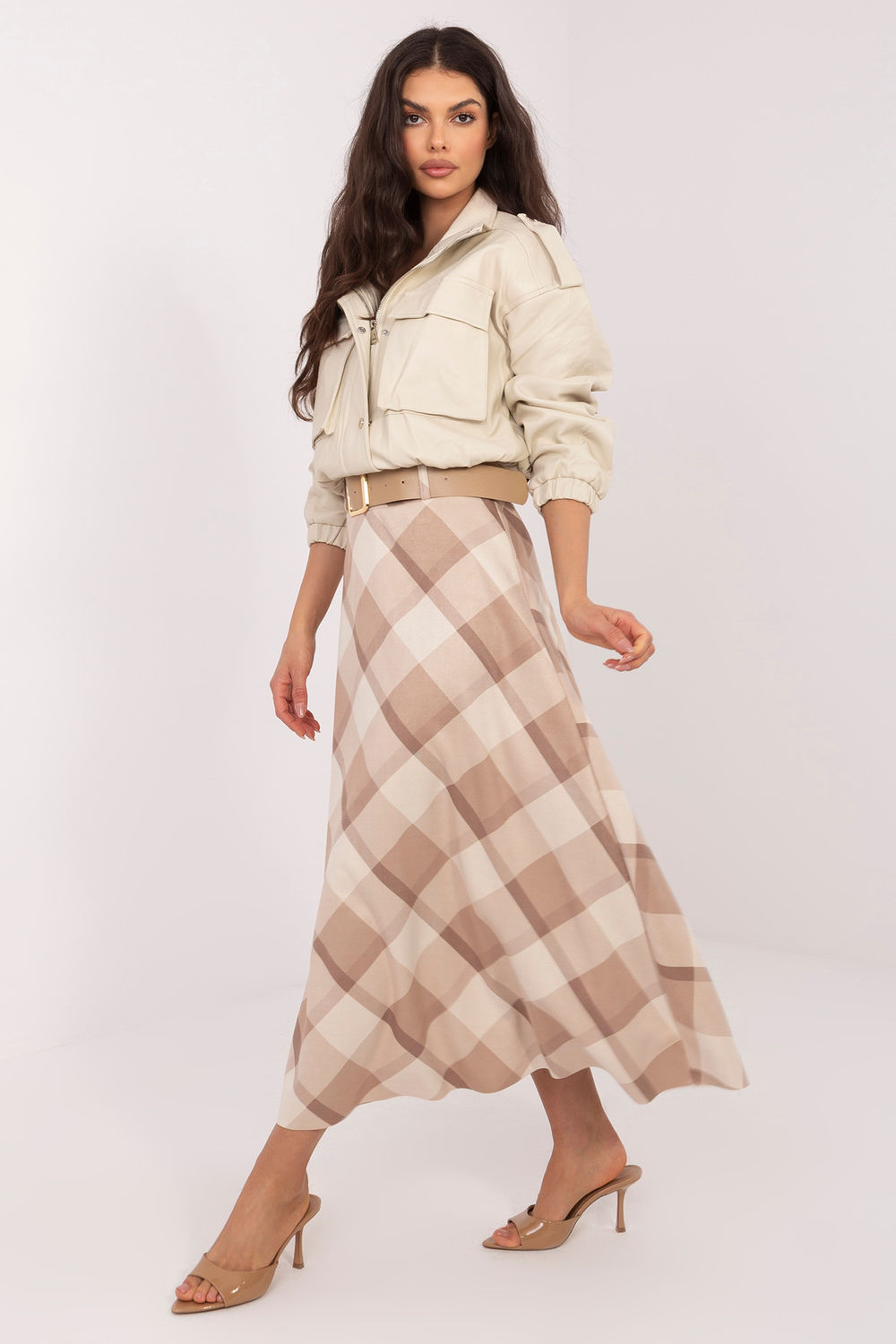 Spódnica Model IT-SD-23296-1.85 Beige - Italy Moda226009 - Beżowy - obrazek 2