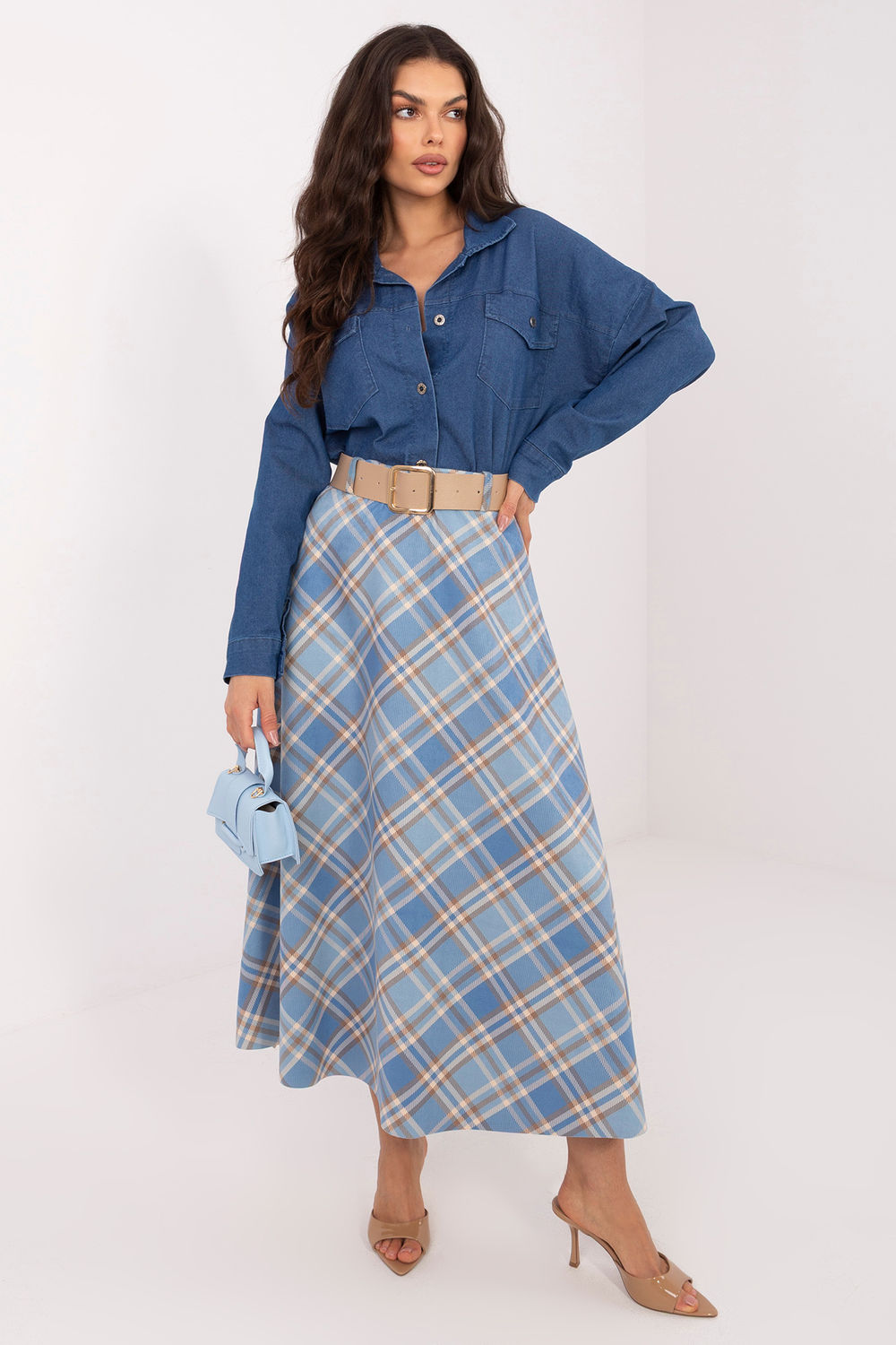 Spódnica Model IT-SD-23296-2.06 Blue - Italy Moda226010 - Niebieski