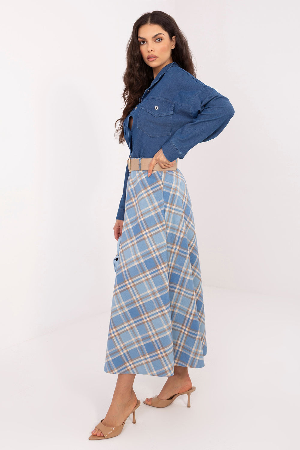 Spódnica Model IT-SD-23296-2.06 Blue - Italy Moda226010 - Niebieski - obrazek 2