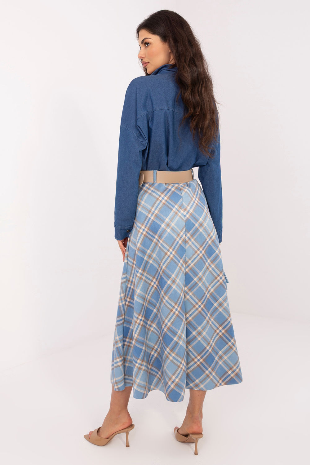 Spódnica Model IT-SD-23296-2.06 Blue - Italy Moda226010 - Niebieski - obrazek 3