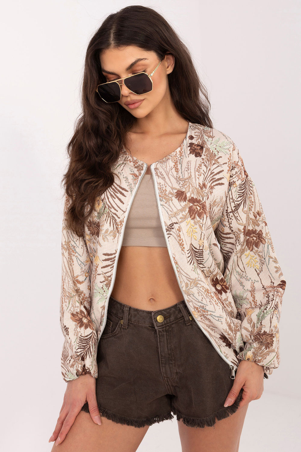 Kurtka Damska Model IT-KR-FL10357.15 Brown - Italy Moda226013 - Brązowy
