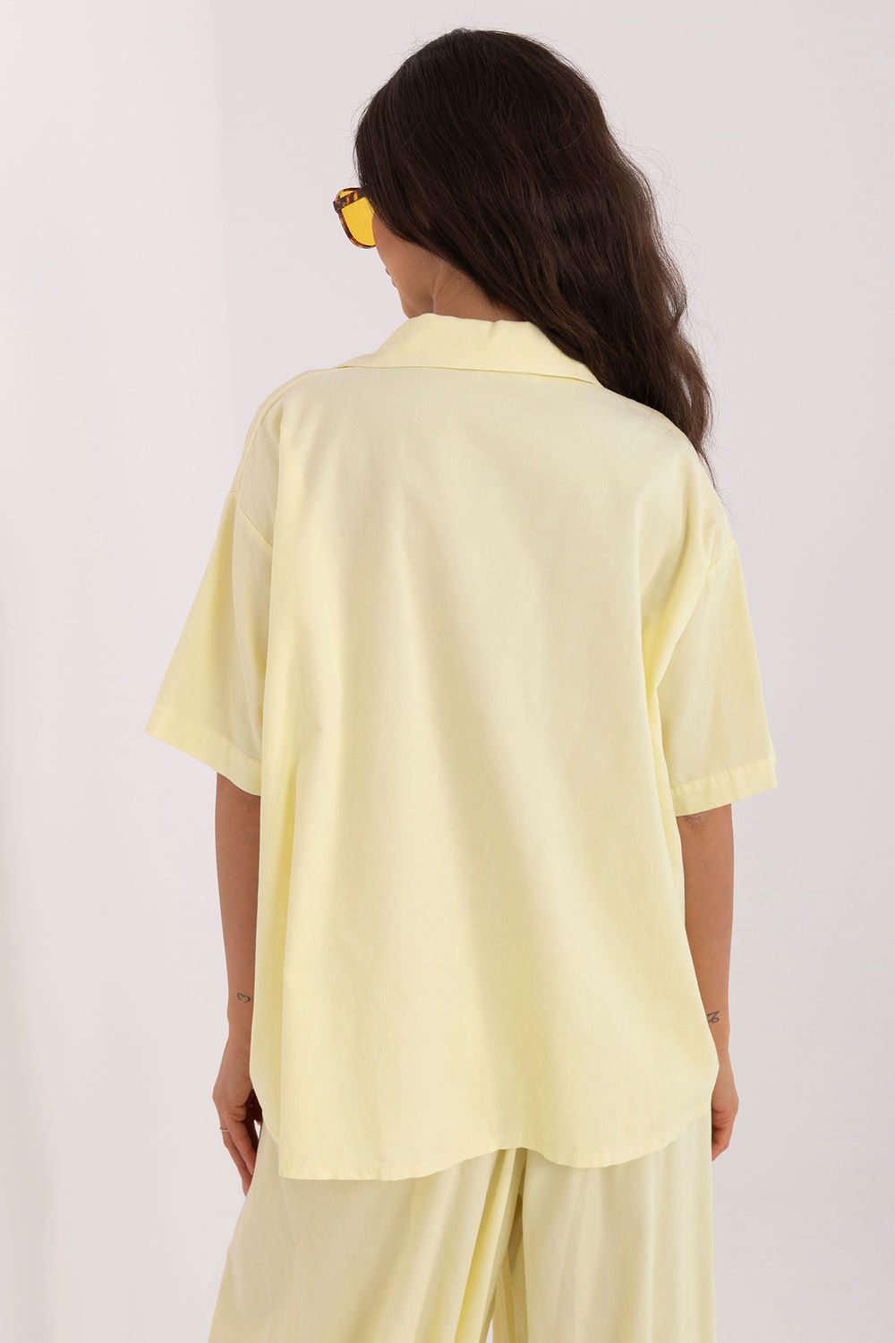 Koszula Damska Model IT-KS-FL10320.12 Light Yellow - Italy Moda226015 - Żółty - obrazek 3